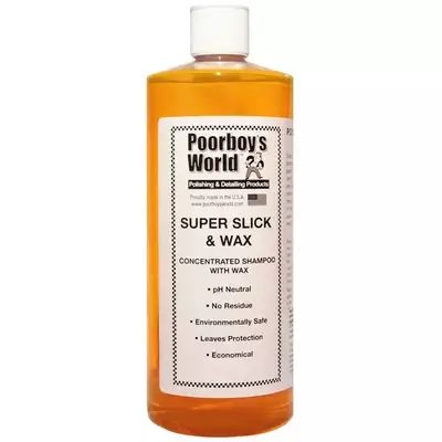 Poorboy's World Super Slick &amp; Wax - szampon z woskiem 1:250 946ml