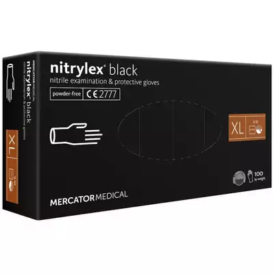Monster Shine Rękawiczki nitrylowe, rozmiar XL, czarne, 100 sztuk