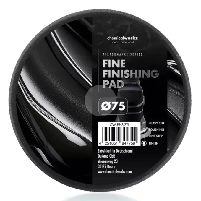 chemicalworkz Fine Finishing Performance Pad 75mm Black