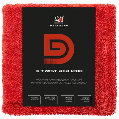 MA X-Twist Red 40x40cm 1200gsm