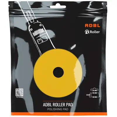 ADBL Roller Pad DA-Polish – średni pad polerski, żółty - 135/150mm