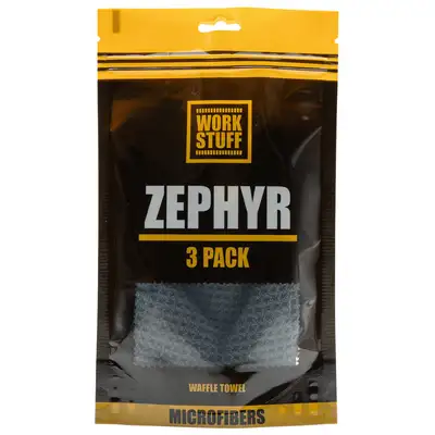 Work Stuff Zephyr Waffle Towel 3-Pack – zestaw trzech ręczników waflowych do czyszczenia szyb, 35x35cm